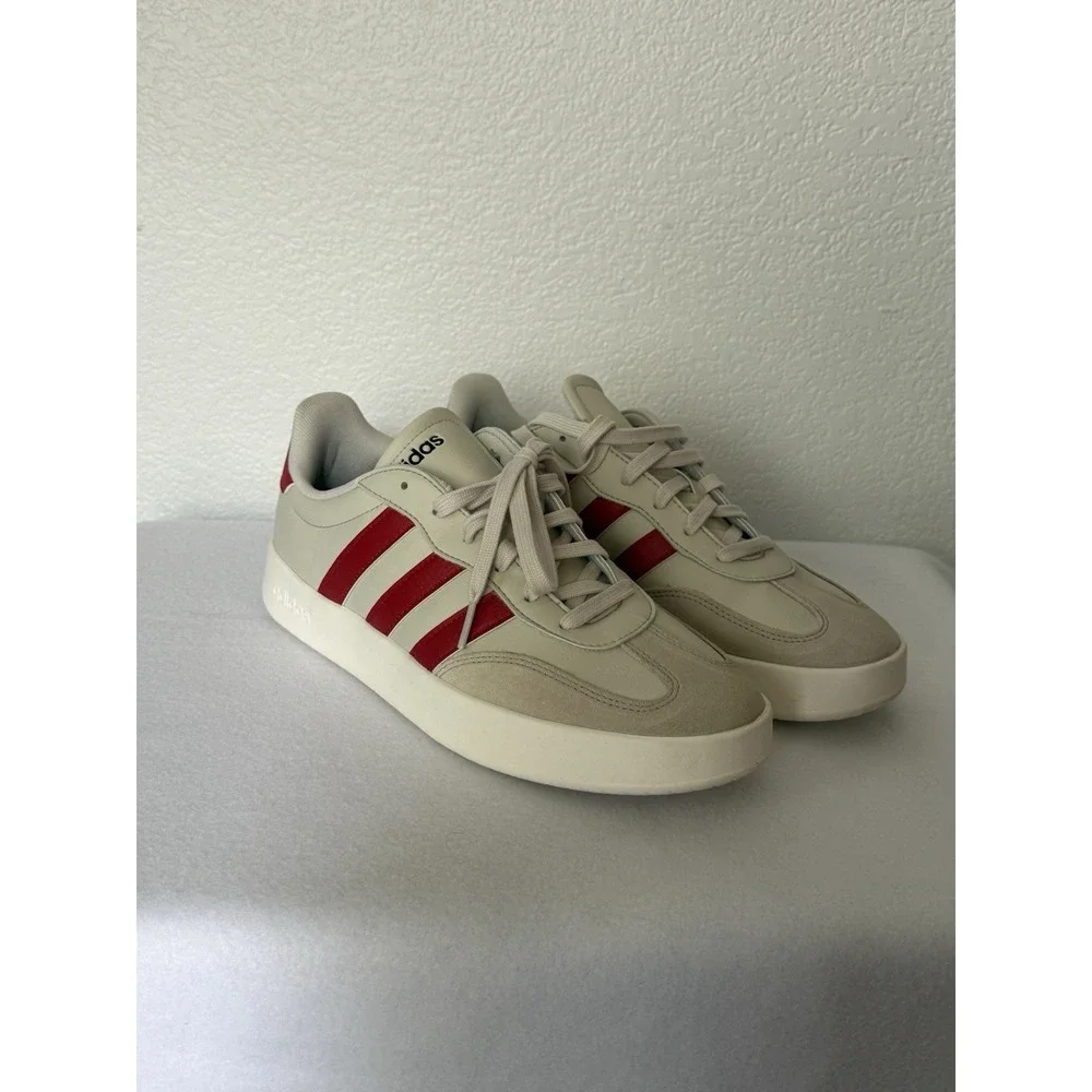 Adidas VL Court 3.0 Wonder White Better Scarlet Red Sneakers ID8794 Mens 10.5
